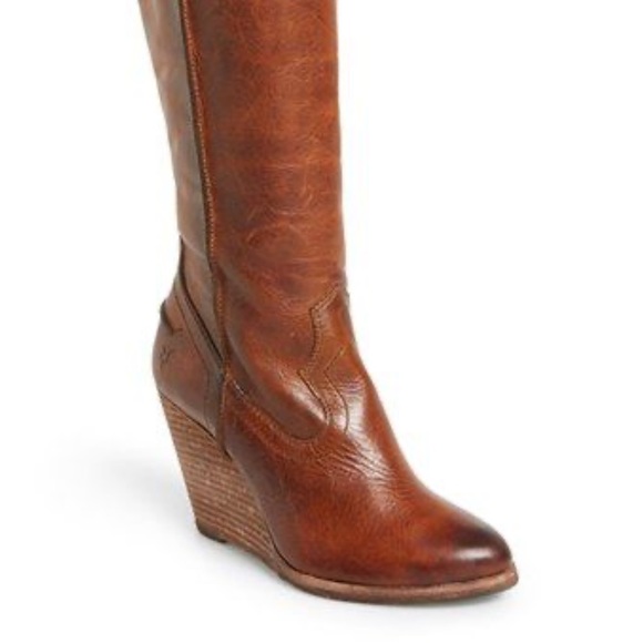 frye cece wedge boots